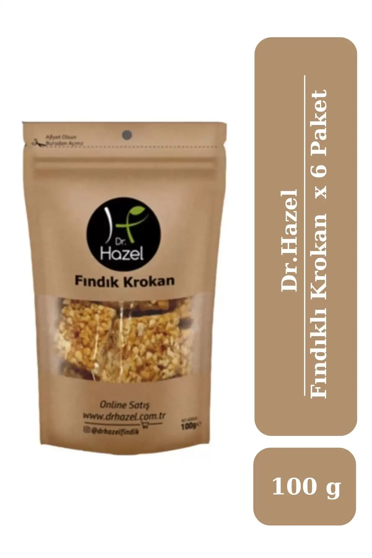 Drhazel Fındıklı Krokan 100 g x 6 Paket