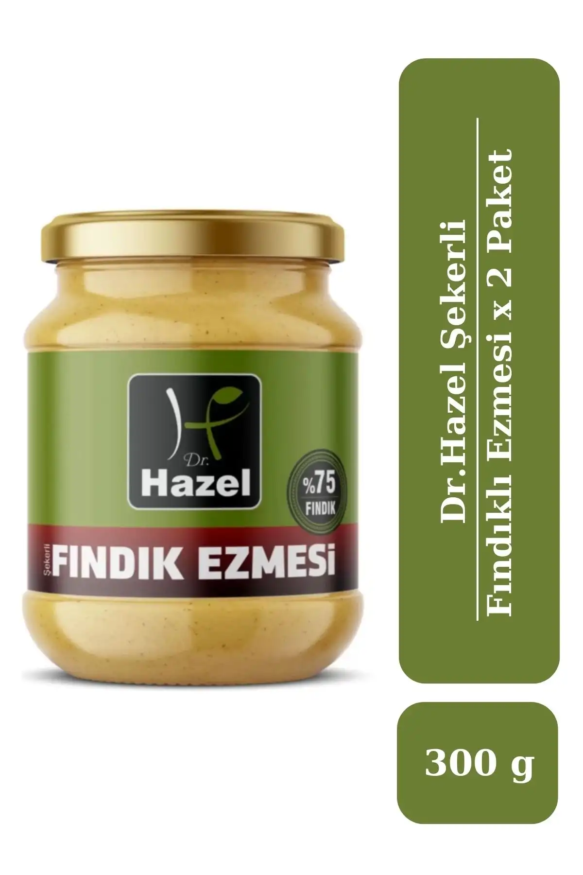 Drhazel Şekerli Fındık Ezmesi 300 g x 2 Paket
