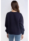 Şardonlu Sweatshirt-LACİVERT