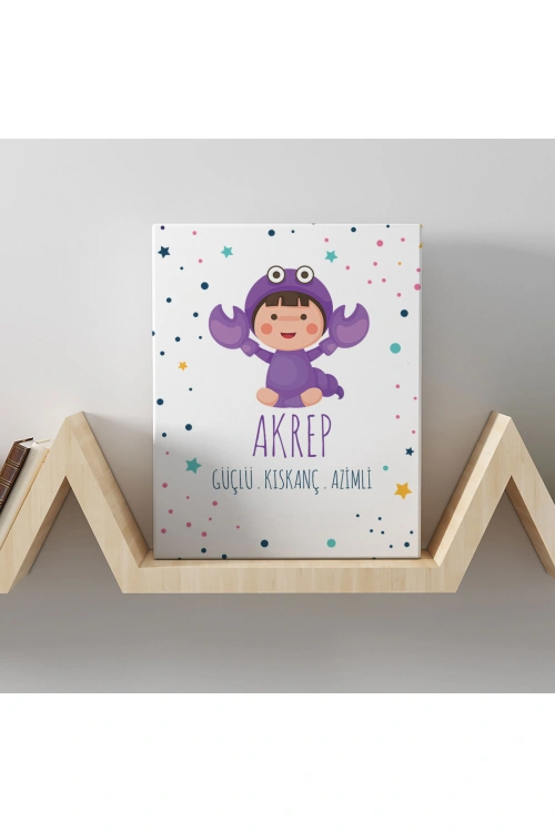 Akrep Burcuna Özel Tasarım Kanvas  Tablo