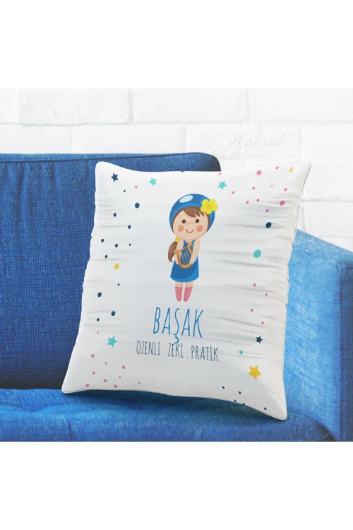 Başak Burcuna Özel Tasarımlı Sevimli Yastık Kılıfı