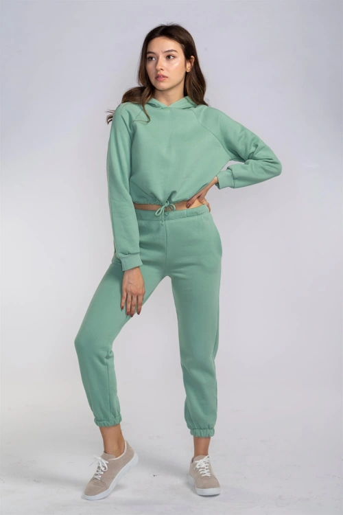 Bel Lastikli Şardonlu İkili Takım-MİNT YEŞİLİ
