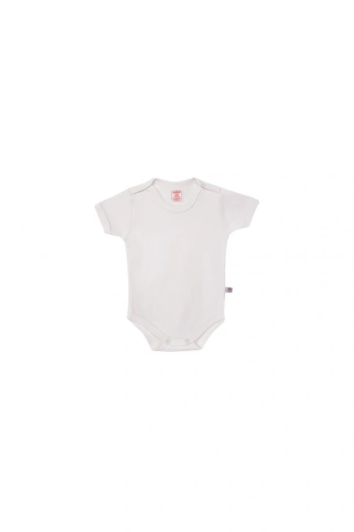 Sevi Bebe Şardonlu Yarım Kollu Body - Krem 6 Ay