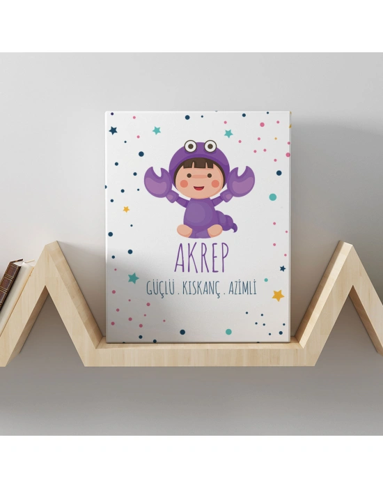 Akrep Burcuna Özel Tasarım Kanvas  Tablo