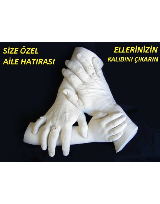 Anne Baba Çocuk Minik Heykel Aile Seti