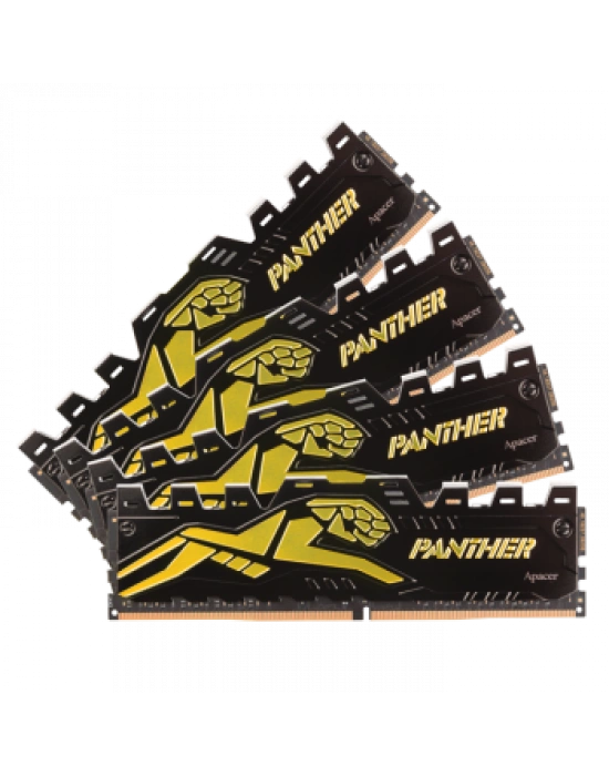 Apacer Panther Black-Gold 16GB (2x8GB) 3200Mhz CL16 DDR4 Gaming Ram (AH4U16G32C28Y7GAA-2)