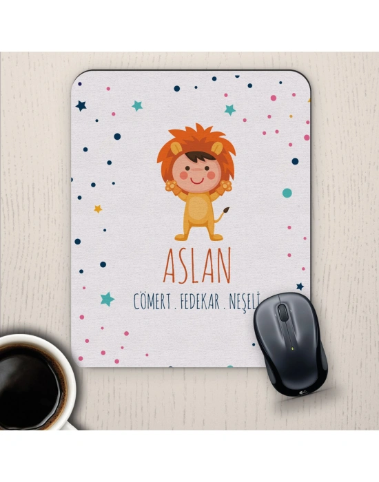Aslan Burçlarına Özel Sevimli Mouse Pad