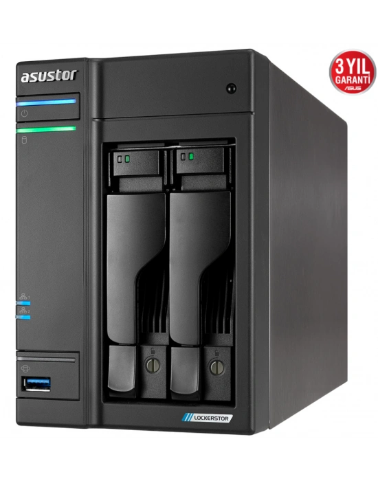 ASUSTOR AS6602T 2 SLOT 4GB DDR4 3.5 NAS DEPOLAMA ÜNİTESİ