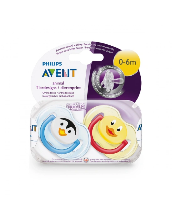 Avent 0% BPA Free Flow Yalancı Emzik 0-6 ay Truman Serisi 2li