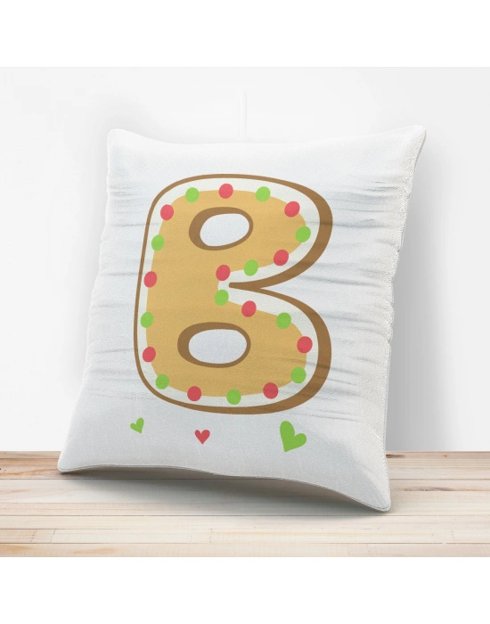 B Harfi Tasarımlı Yastık Kılıfı