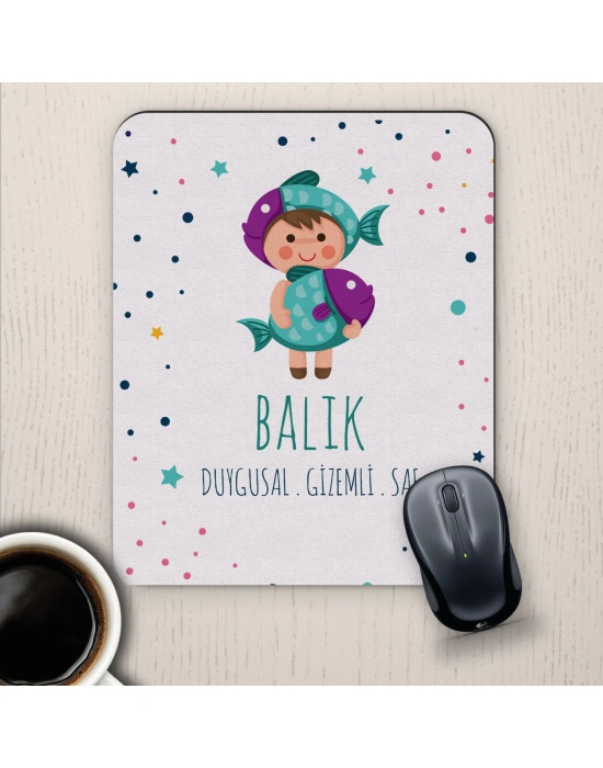 Balık Burçlarına Özel Sevimli Mouse Pad