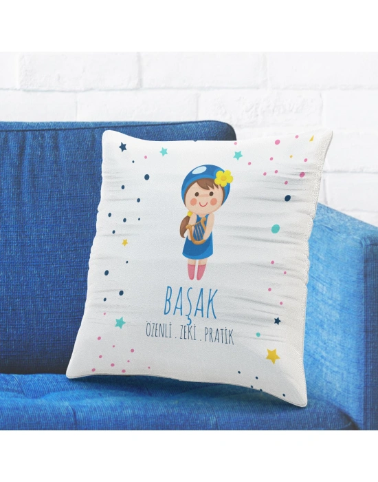 Başak Burcuna Özel Tasarımlı Sevimli Yastık Kılıfı