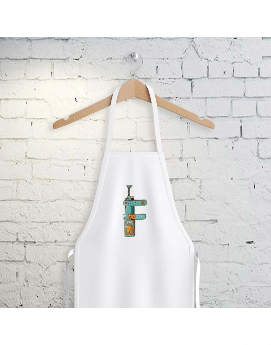 F Harfi Tasarımlı Mutfak Önlüğü