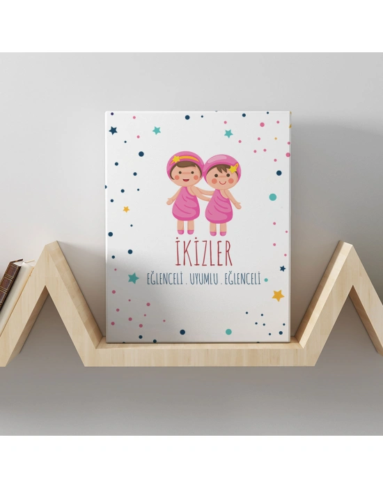 İkizler Burcuna Özel Tasarım Kanvas  Tablo