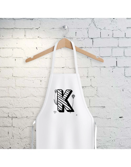 K Harfi Tasarımlı Mutfak Önlüğü
