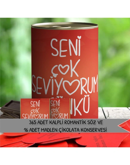 Madlen Çikolatalı Romantik Hediye Konservesi