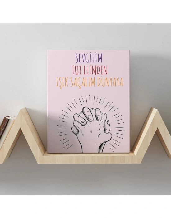 Romantik Tasarımlı Mini Kanvas Tablo - No23