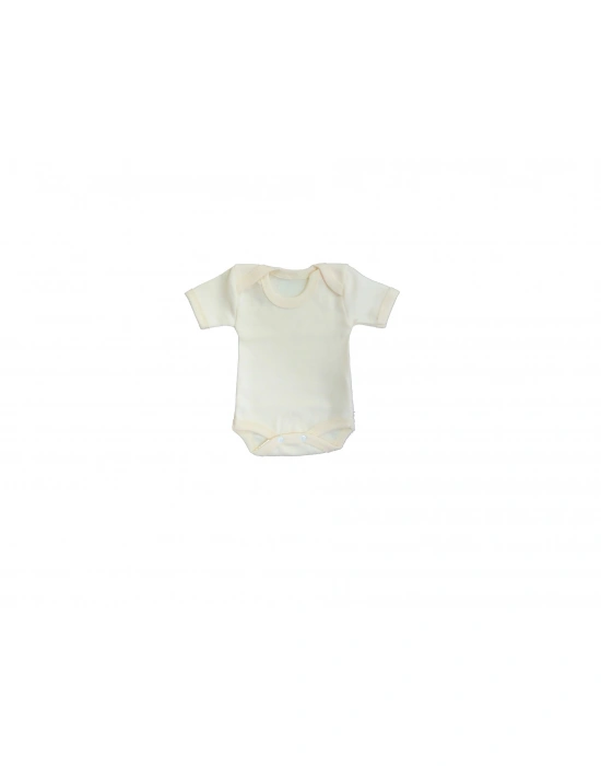 Sema Baby Yarım Kol Badi (Body) 0-3 Ay - Ekru