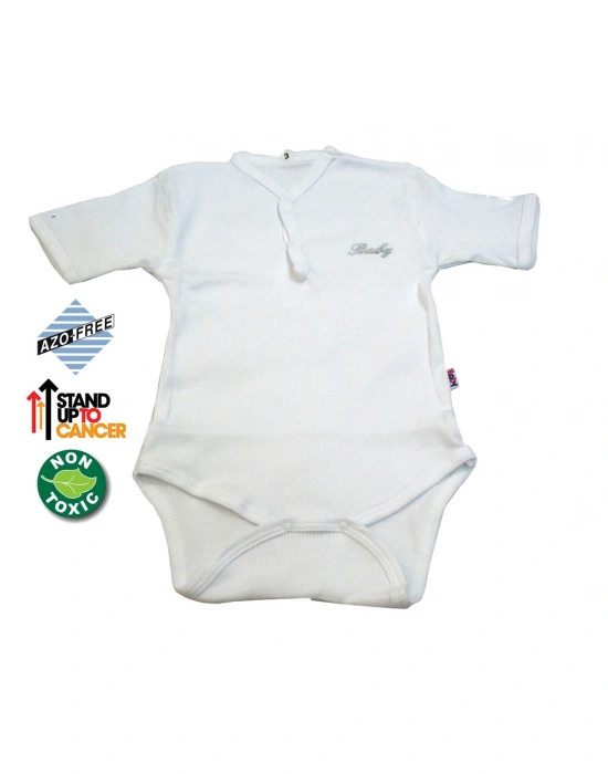 Sema Baby Yarım Kol Kaşkorse Badi (Body) - Beyaz 0-6 Ay