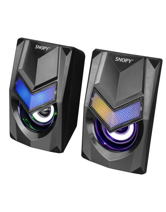 SNOPY SN-X25 2.0  RGB IŞIKLI 3WX2SİYAH USB SPEAKER