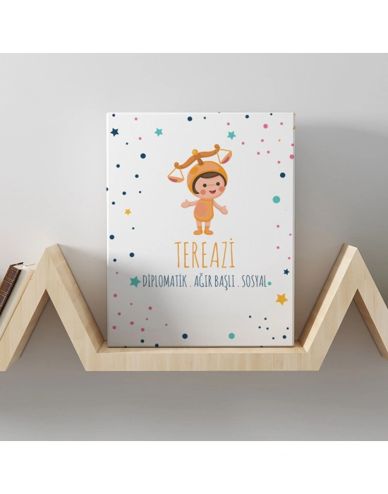 Terazi Burcuna Özel Tasarım Kanvas  Tablo