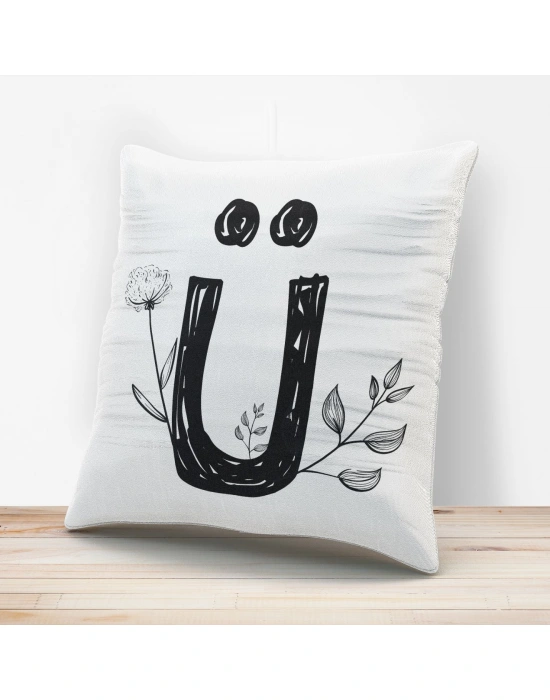 Ü Harfi Tasarımlı Yastık Kılıfı