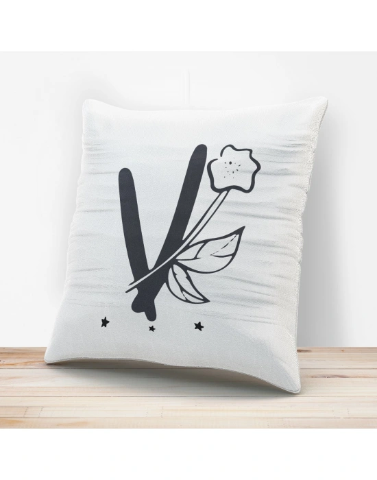 V Harfi Tasarımlı Yastık Kılıfı