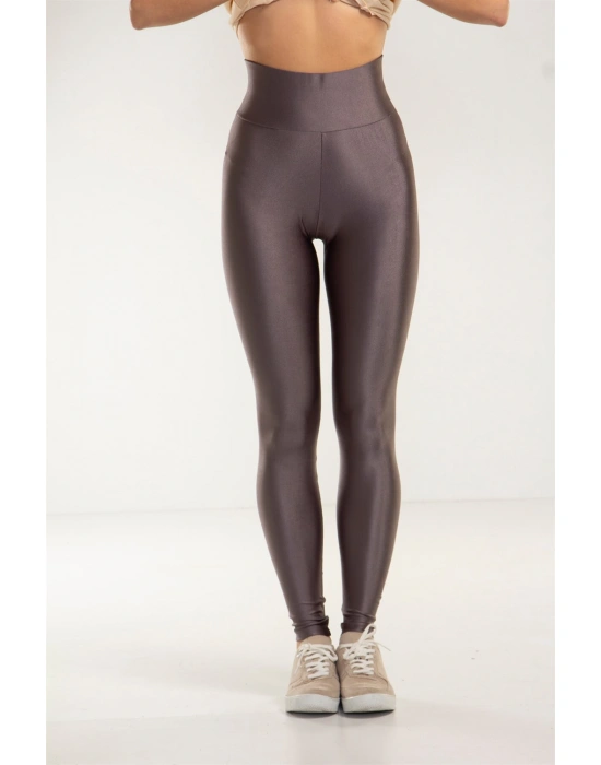 Yüksek Bel Disco Tayt-GRİ