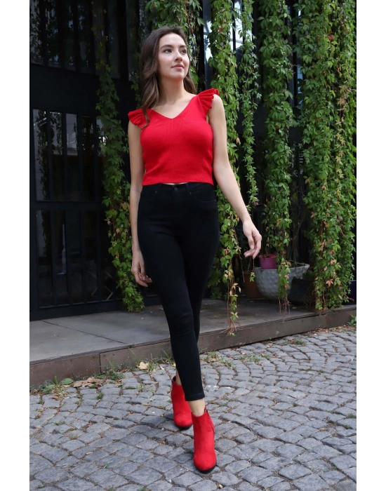 Yüksek Bel Yüksek Bel Skinny Jean Pantolon  Jean Pantolon - SİYAH