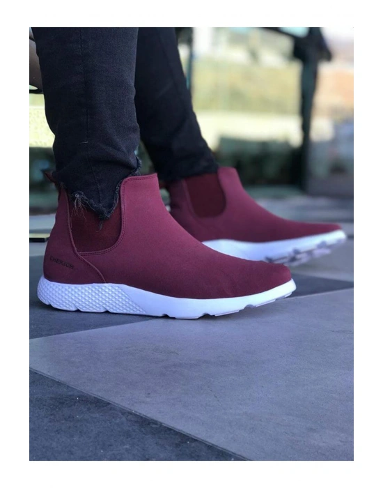 CH049 Süet BT Erkek Bot BORDO