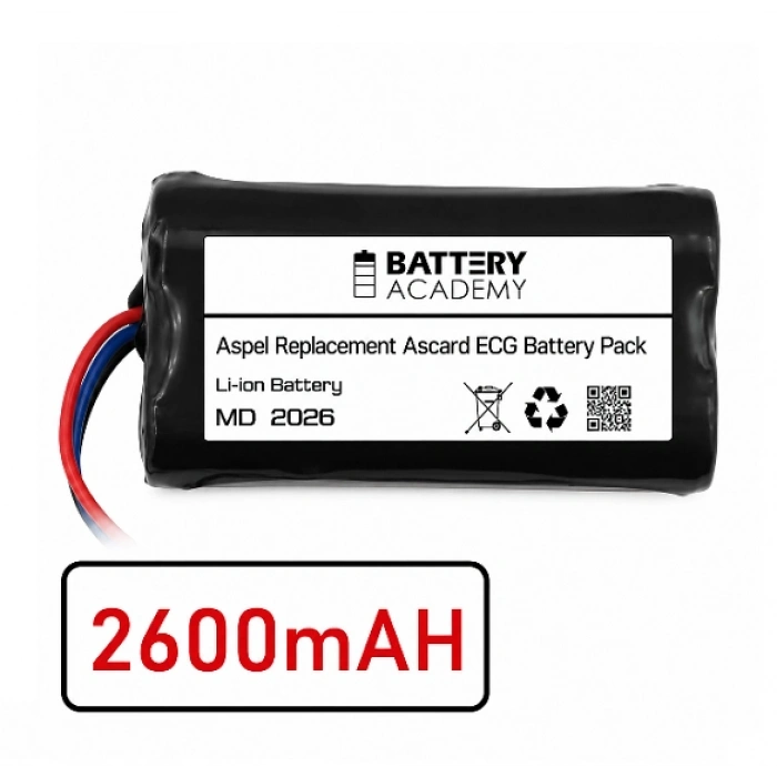 Aspel AsCard EKG Uyumlu 7.4V 2600mAh Medikal Batarya