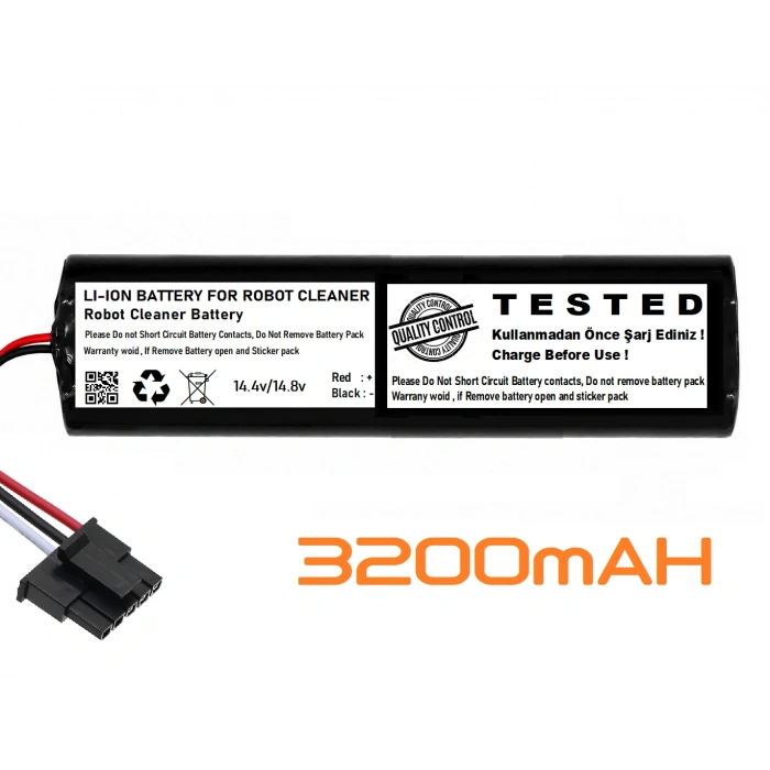 Viomi V2 Pro Uyumlu 14.4V 3200mAh Li-ion Robot Süpürge Pili