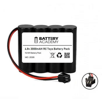 4.8V 2000mAh Ni-MH Siyah Soketli Oyuncak Araba Pili