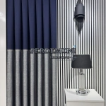 Levante Desen Pano Fon Perde Yeni Sezon Lacivert