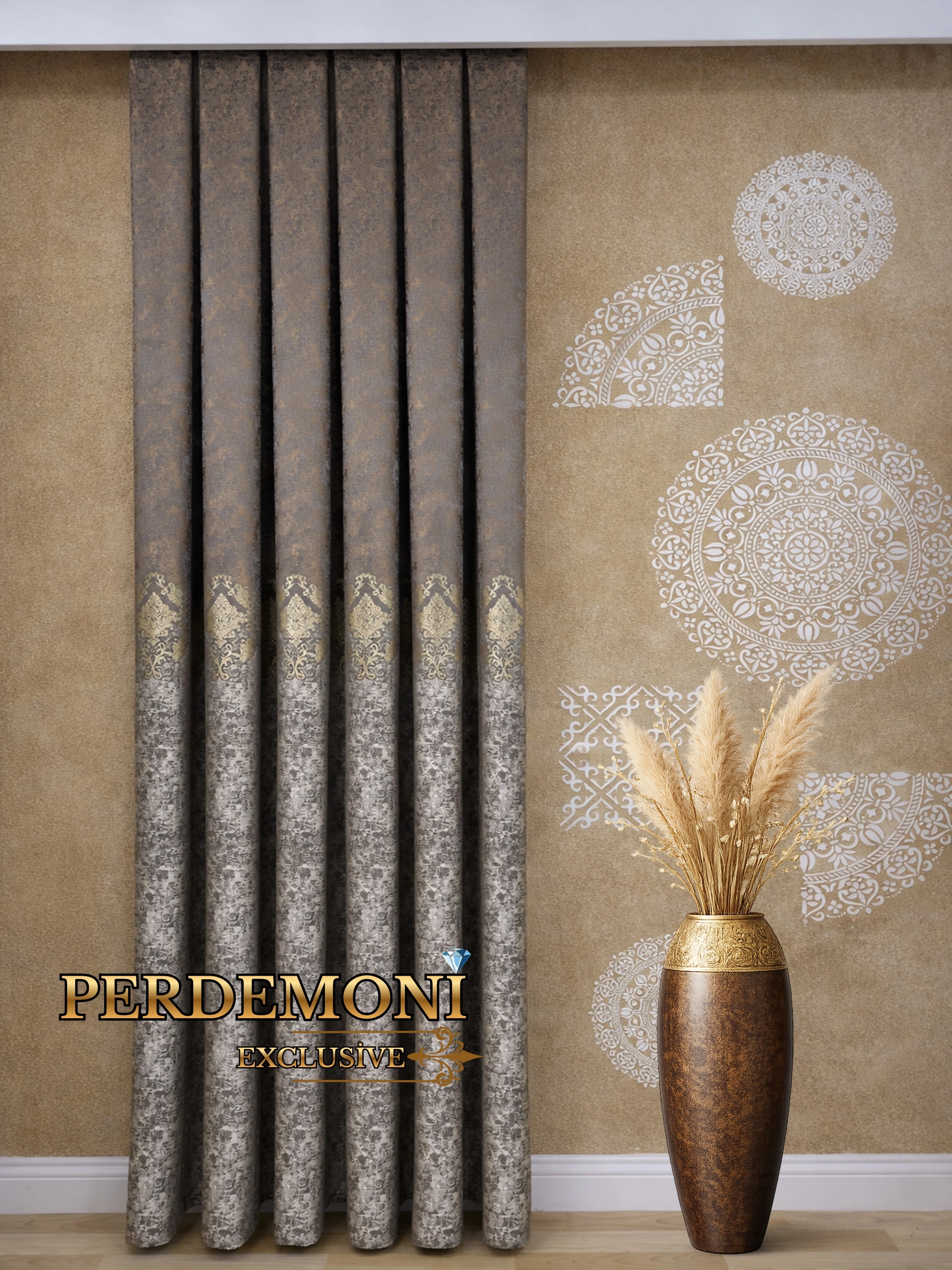 Venüs Desen Pano Fon Perde 8 FARKLI RENK SEÇENEĞİ