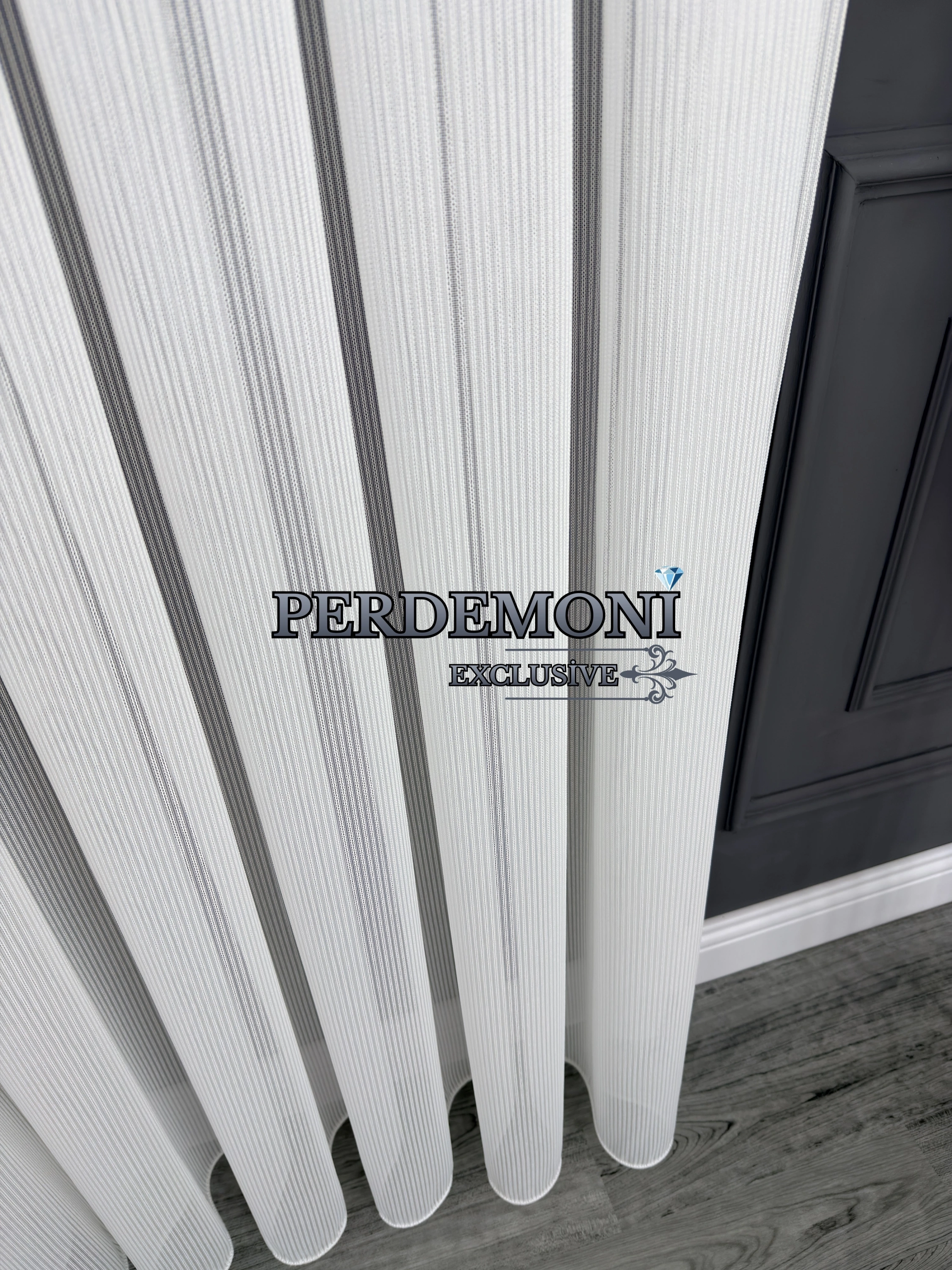 Helen Desen Etek Kurşunlu Tül Perde Ütü İstemez Dökümlü Kumaş