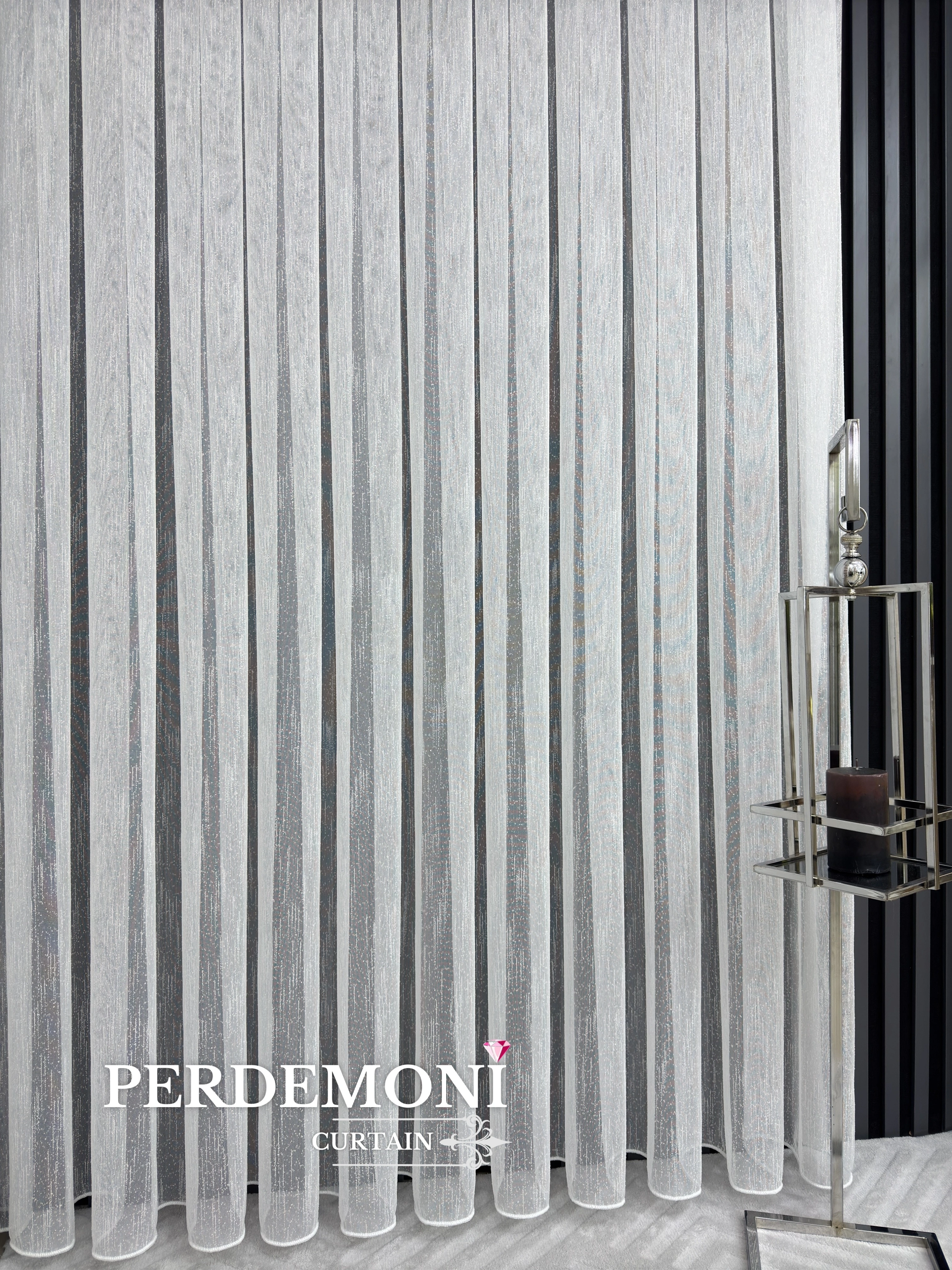 Bamsı Desen Etek Kurşunlu Tül Perde Ütü İstemez Dökümlü Kumaş