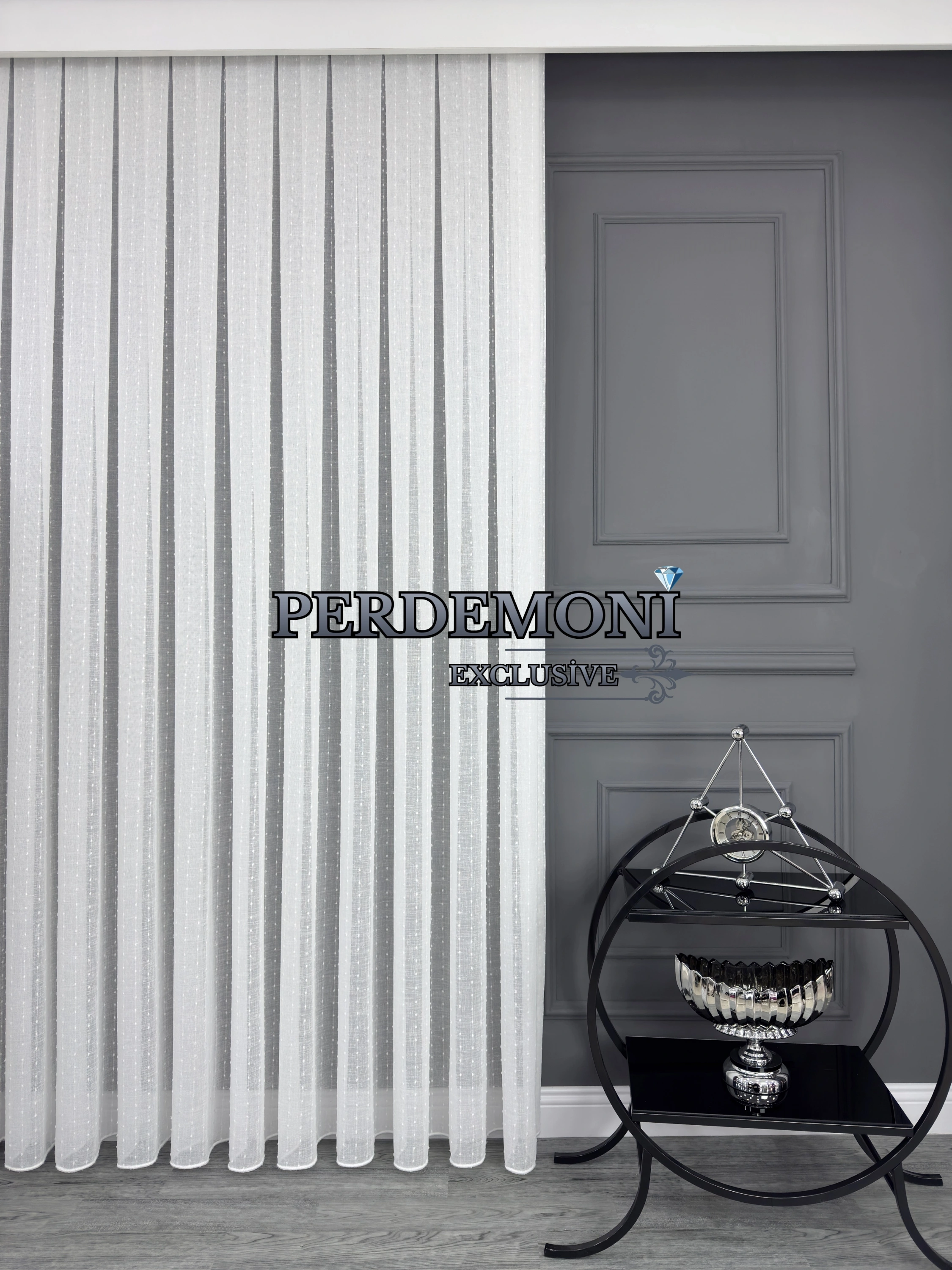 Elvira Desen Etek Kurşunlu Tül Perde Ütü İstemez