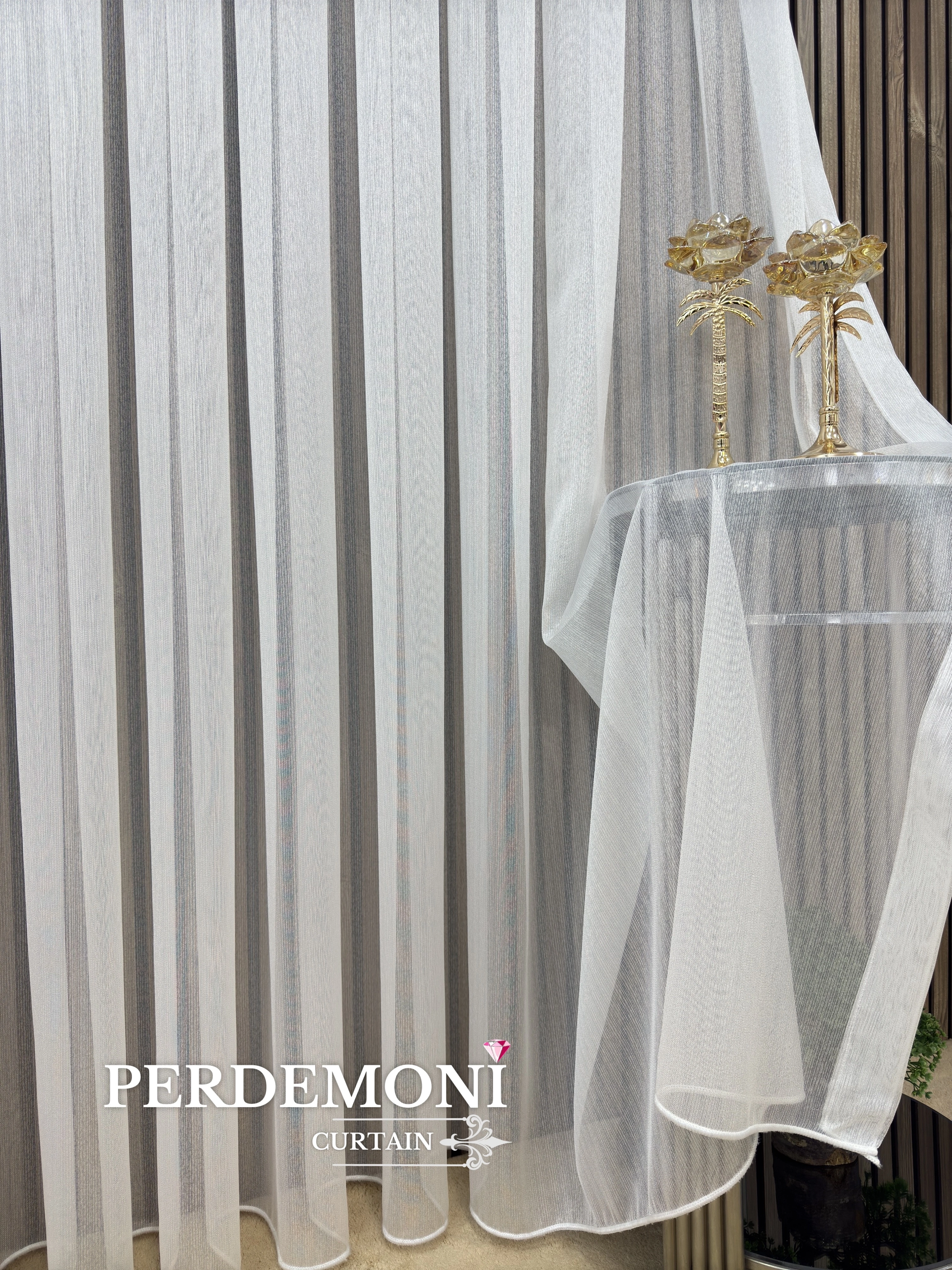 Kar300 Desen Etek Kurşunlu Tül Perde Yüksek Gramaj Ütü İstemez