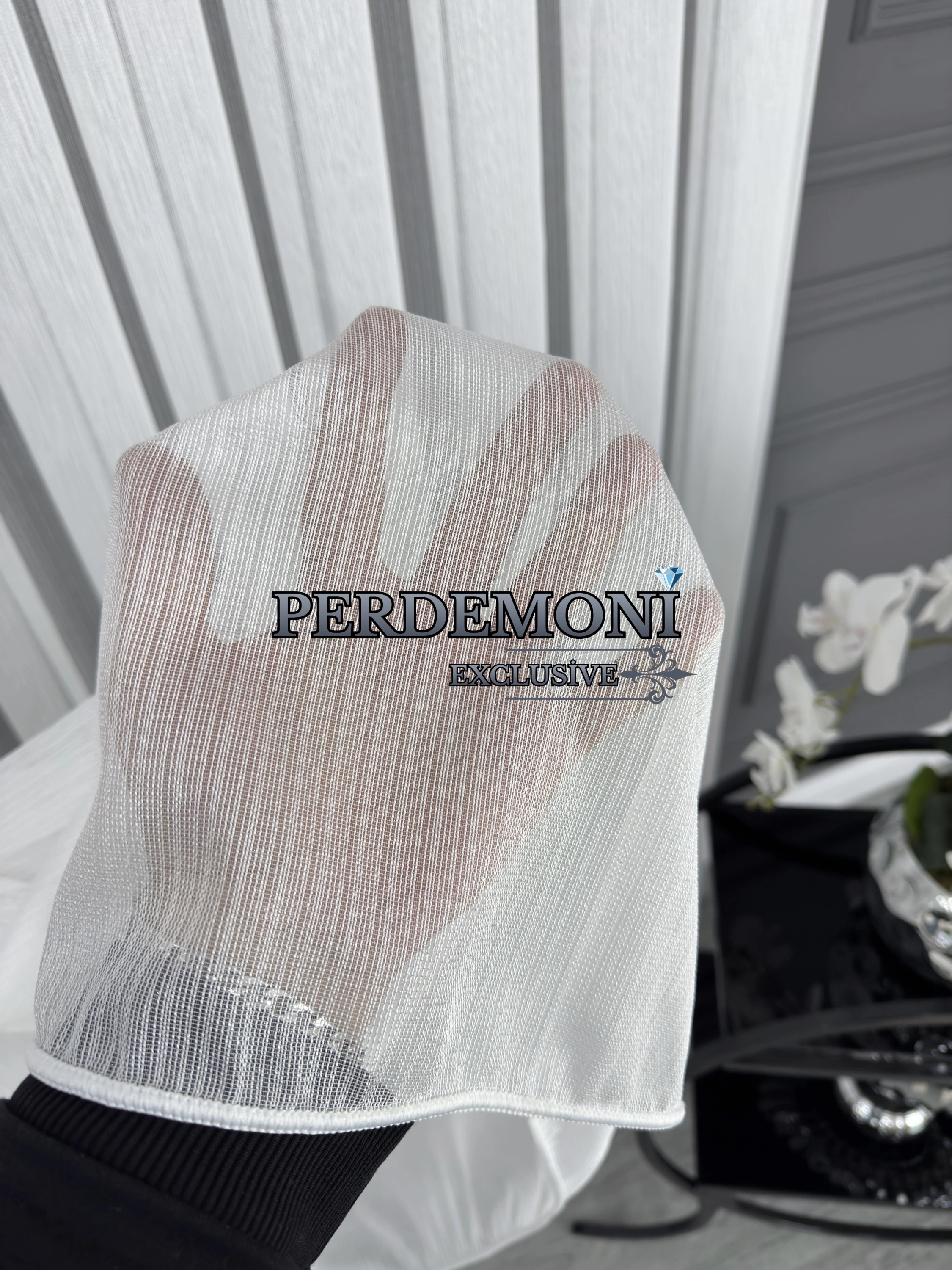 Pandaros Desen Etek Kurşunlu Tül Perde Ütü İstemez Gramajlı Ürün