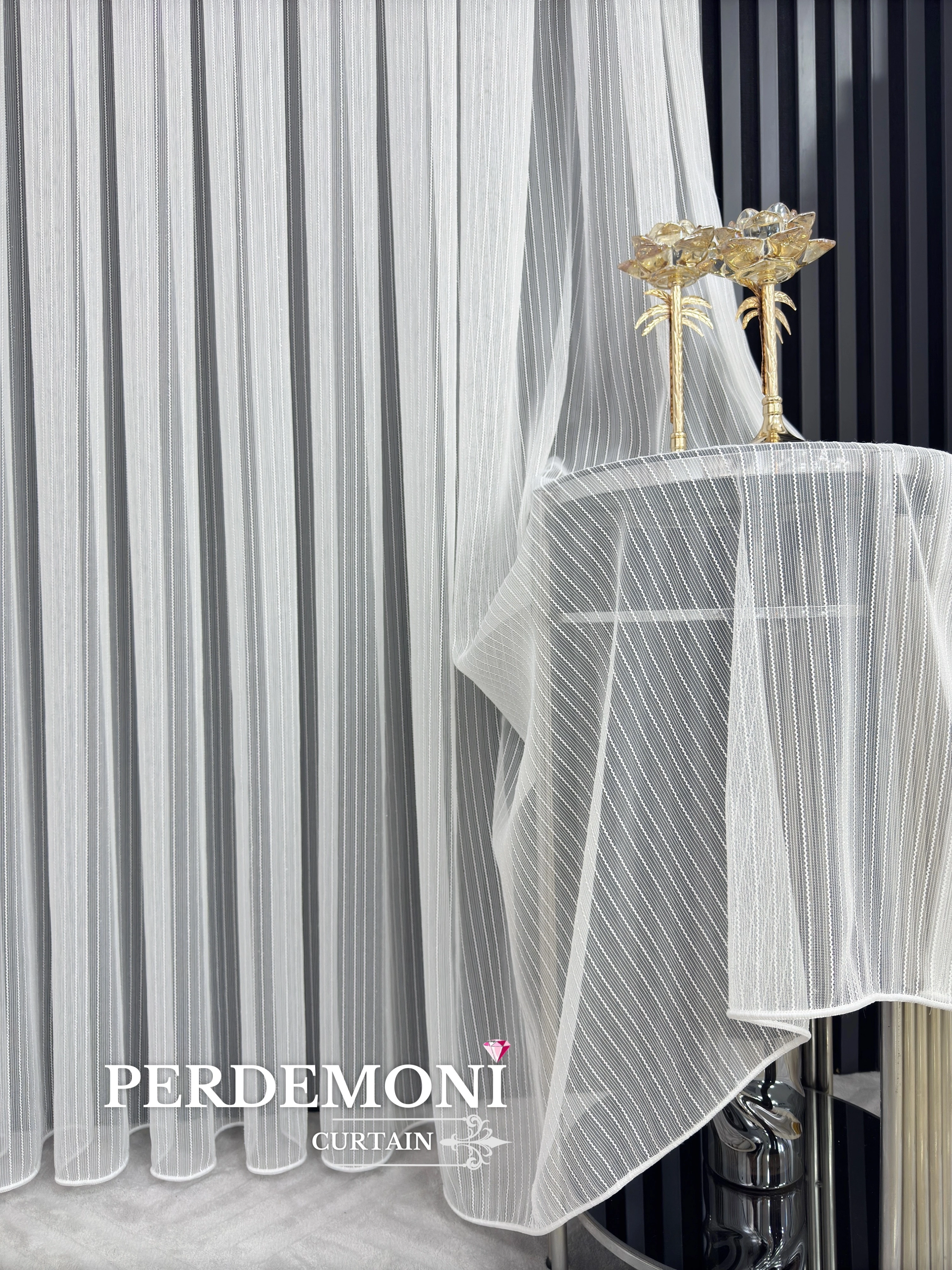 Tek Makarna Desen Etek Kurşunlu Tül Perde Ütü İstemez Gramajlı Ürün