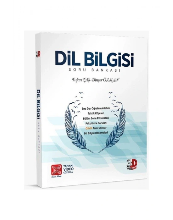3D Yayınları Dil Bilgisi Tamamı Video Çözümlü Soru Bankası