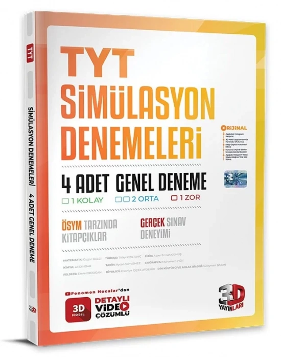 3D TYT 4lü Simülasyon Genel Denemeleri