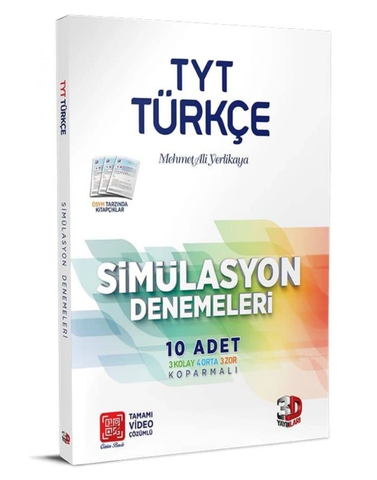 3D Tyt Türkçe Tamamı Video Çözümlü Simülasyon Denemeleri