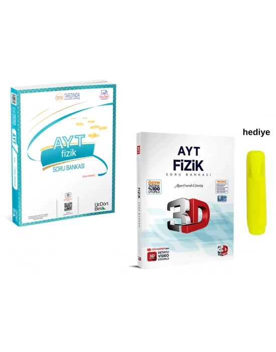3D ve Üçdörtbeş TYT Fizik Soru Bankası Seti