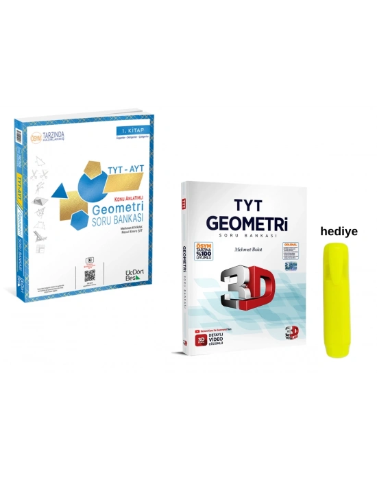 3D ve Üçdörtbeş TYT Geometri Soru Bankası