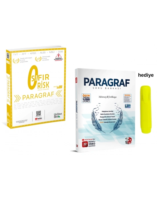 3D ve Üçdörtbeş TYT Paragraf Soru Bankası Seti