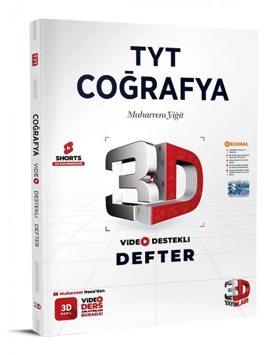 3D Yayınları TYT Video Destekli Coğrafya Defter VDD