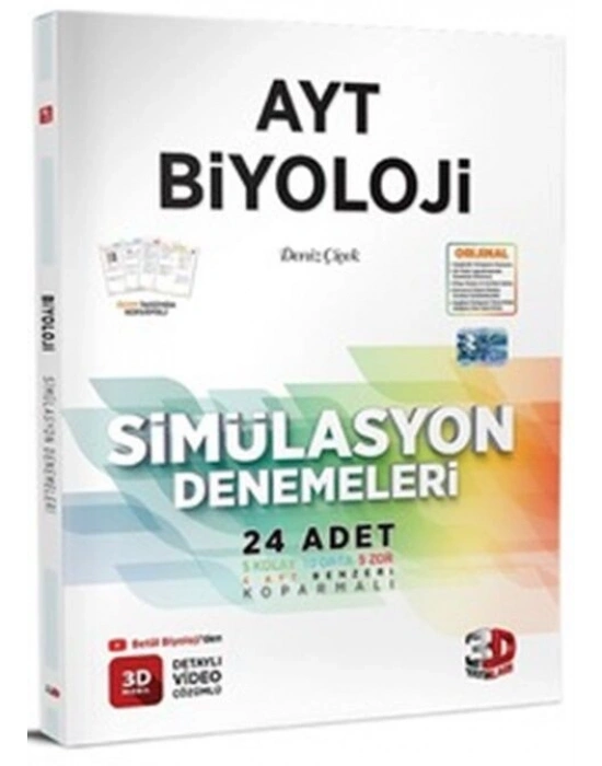 3D Yayınları AYT Biyoloji Simülasyon Denemeleri