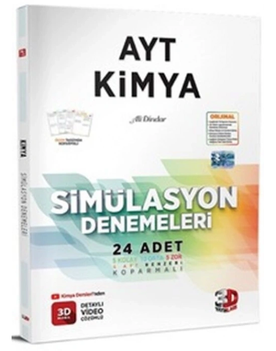 3D Yayınları AYT Kimya Simülasyon 24 Deneme